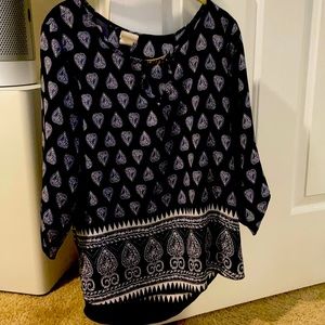 Fresh boho long sleeve shirt size large